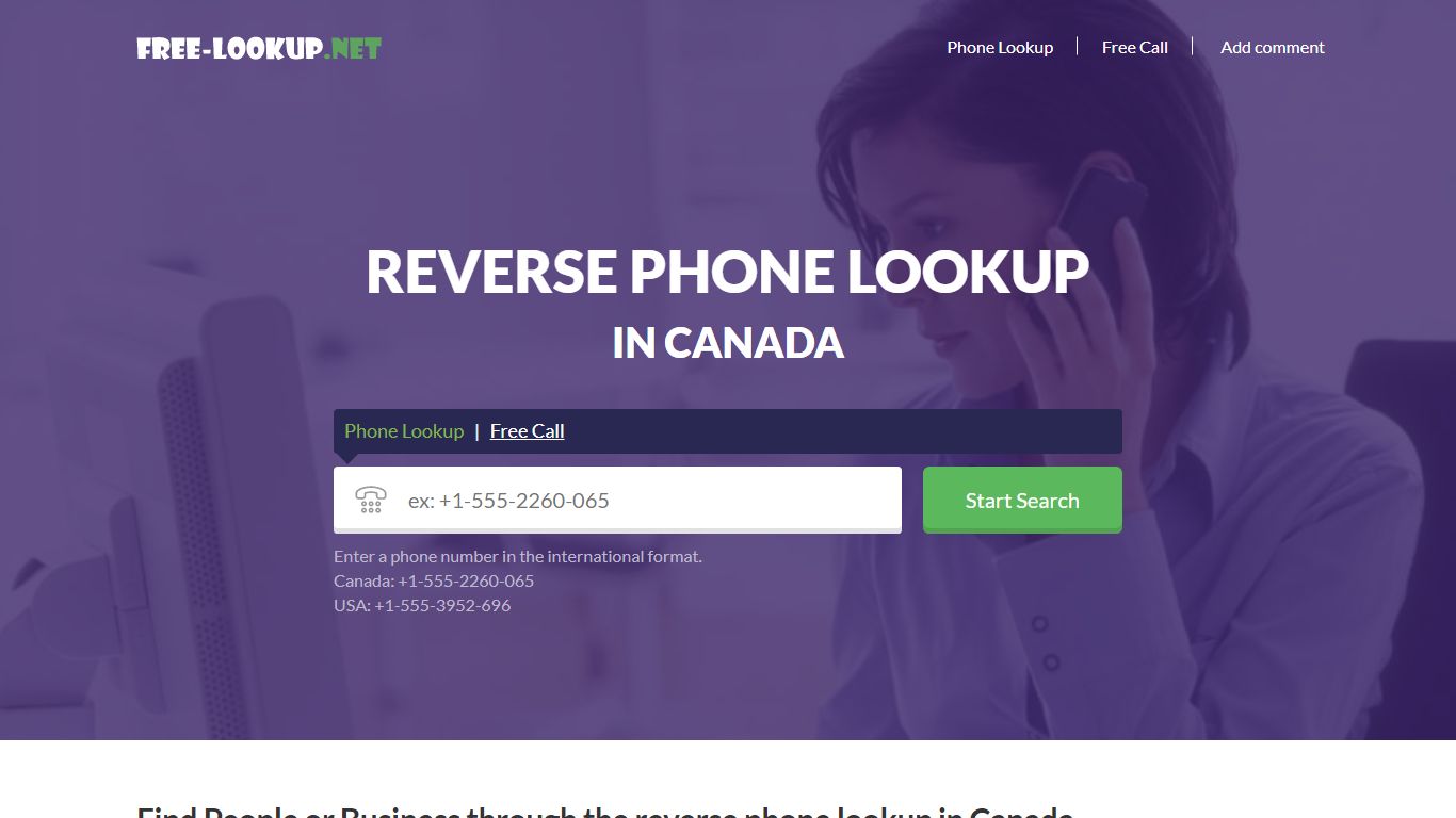 Reverse phone lookup in Canada | Free Lookup